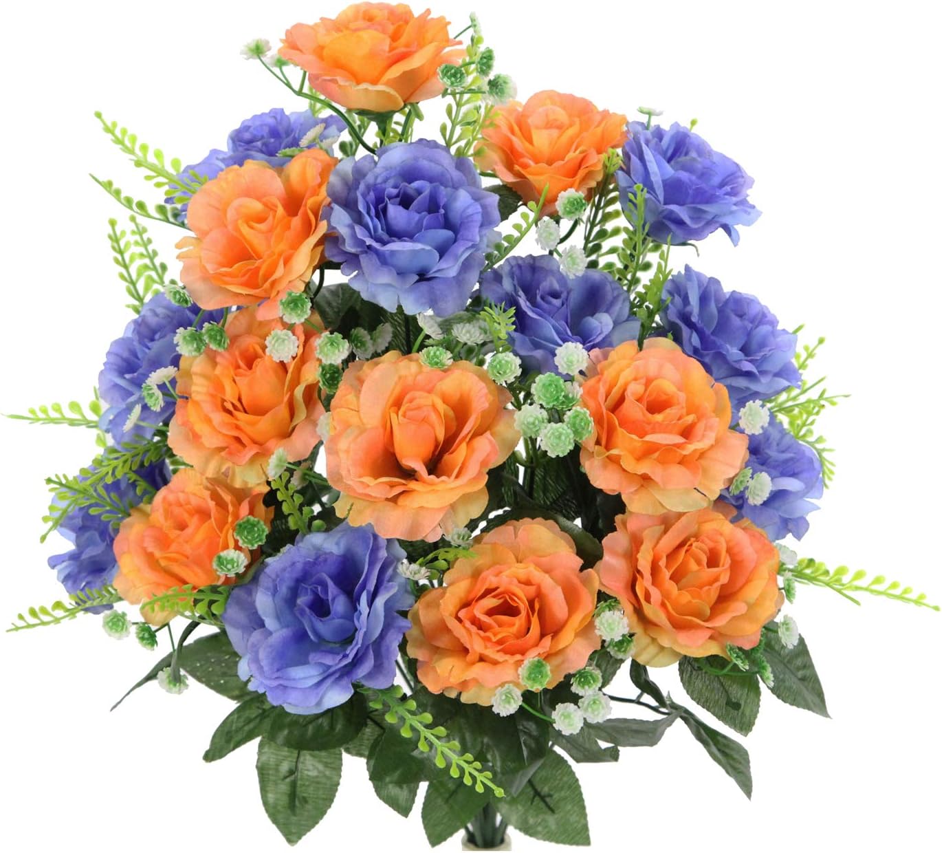 Admired By Nature 18 Stem Artificial Roses Bush Spring Decor