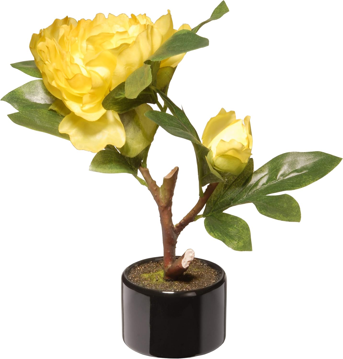 National Tree Artificial Yellow Peony with Ceramic Pot