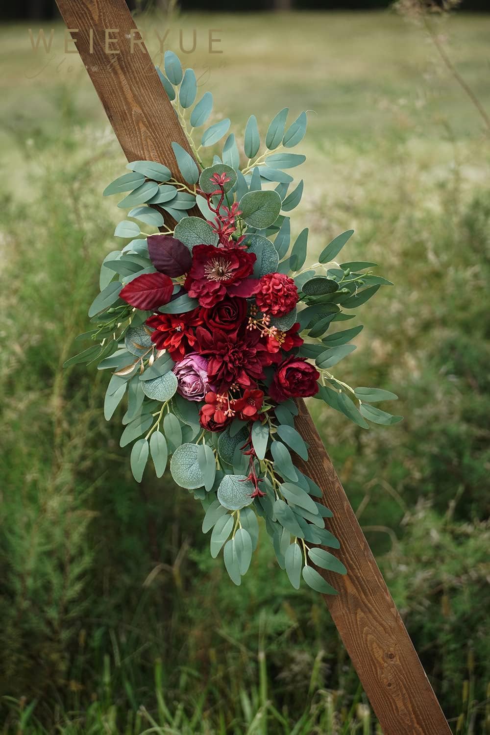 Artificial Wedding Arch Flowers Kit Burgundy