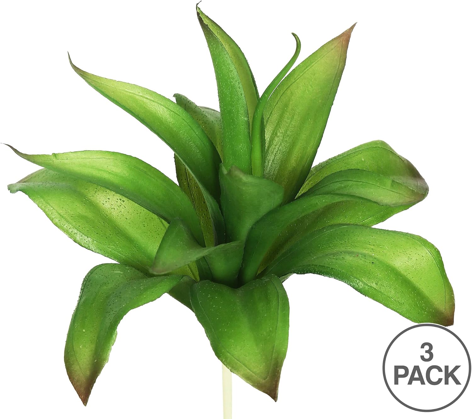 Vickerman Everyday 8 Inch Indoor Artificial Green Agave Stem 3 Pack