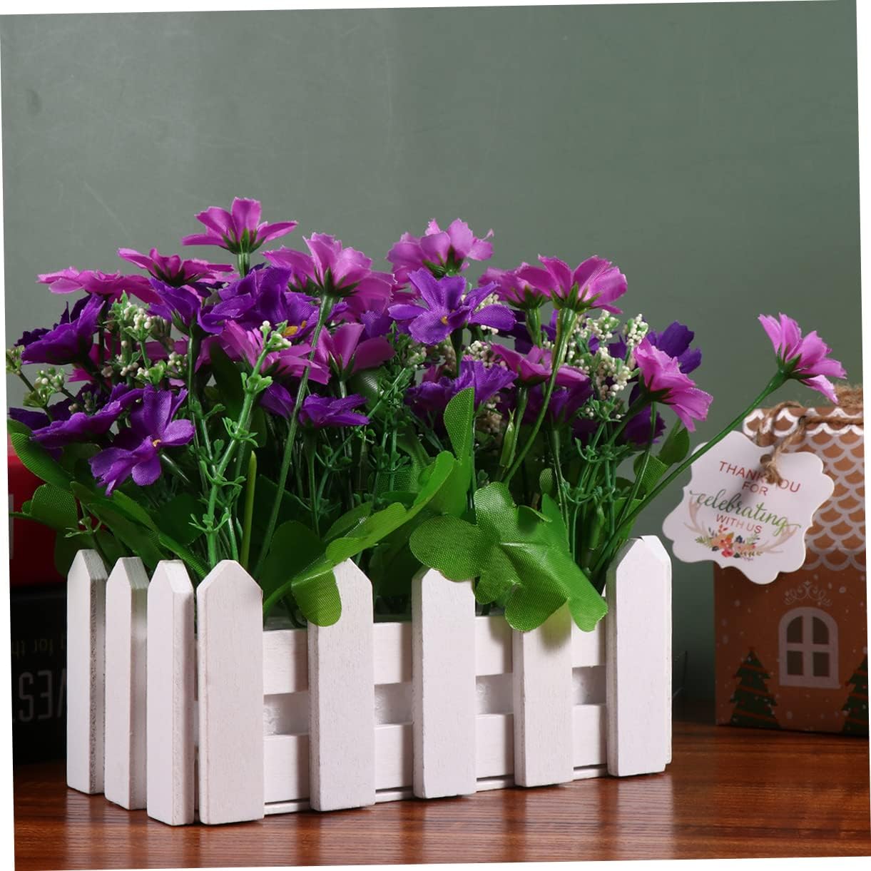 Lifelike Artificial Daisy Flower Vase Purple 16X85CM