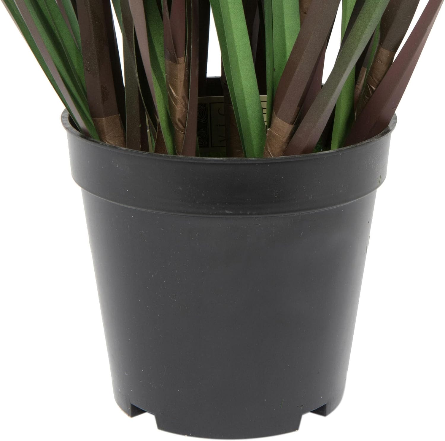 Vickerman 36 Inch Artificial Grass and Eucalyptus Plant with Black Pot
