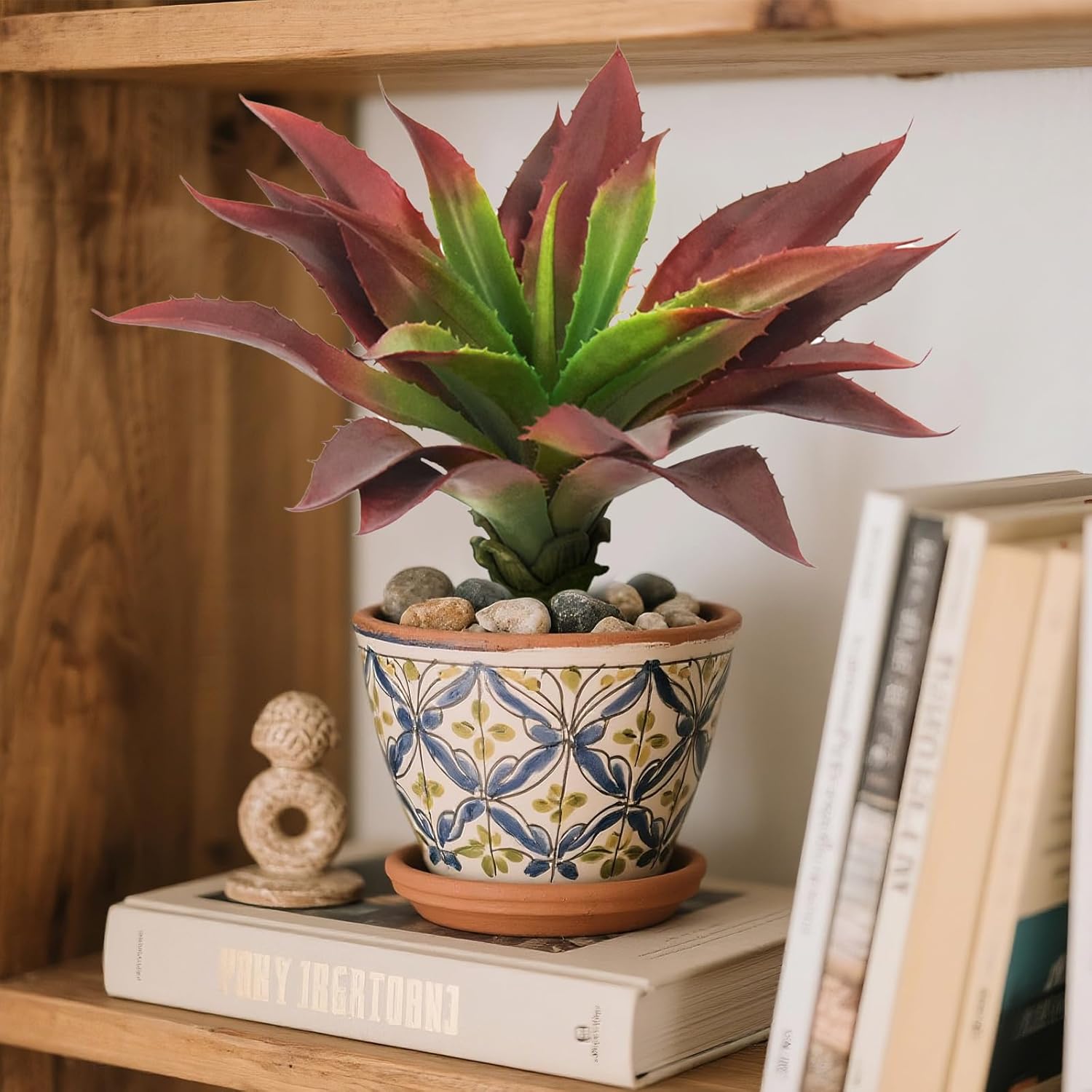 UVKDEENK Artificial Plant 2 Pack Red