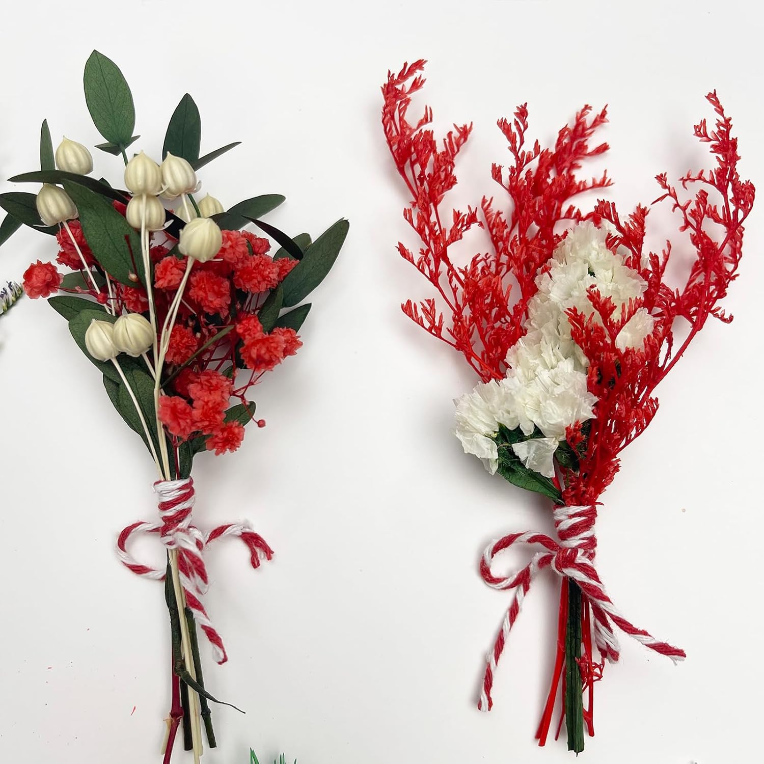 10 PCS Mini Dried Flower Bouquets with Stem