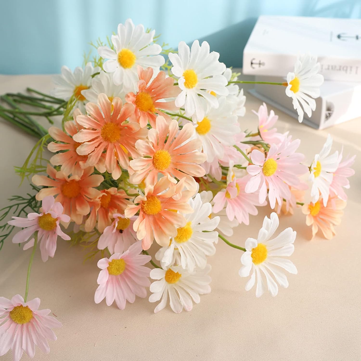 Faux Flower Artificial Flowers 10 Pcs Chamomiles