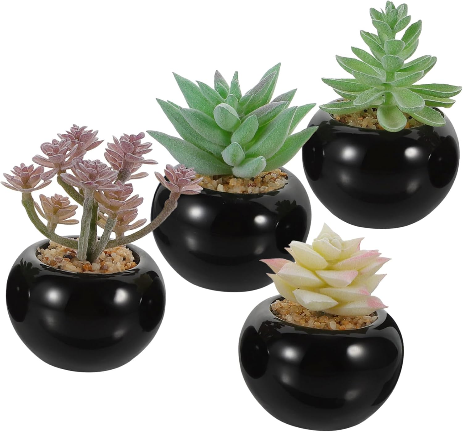 4pcs Artificial Potted Bonsai Plants Home Decor