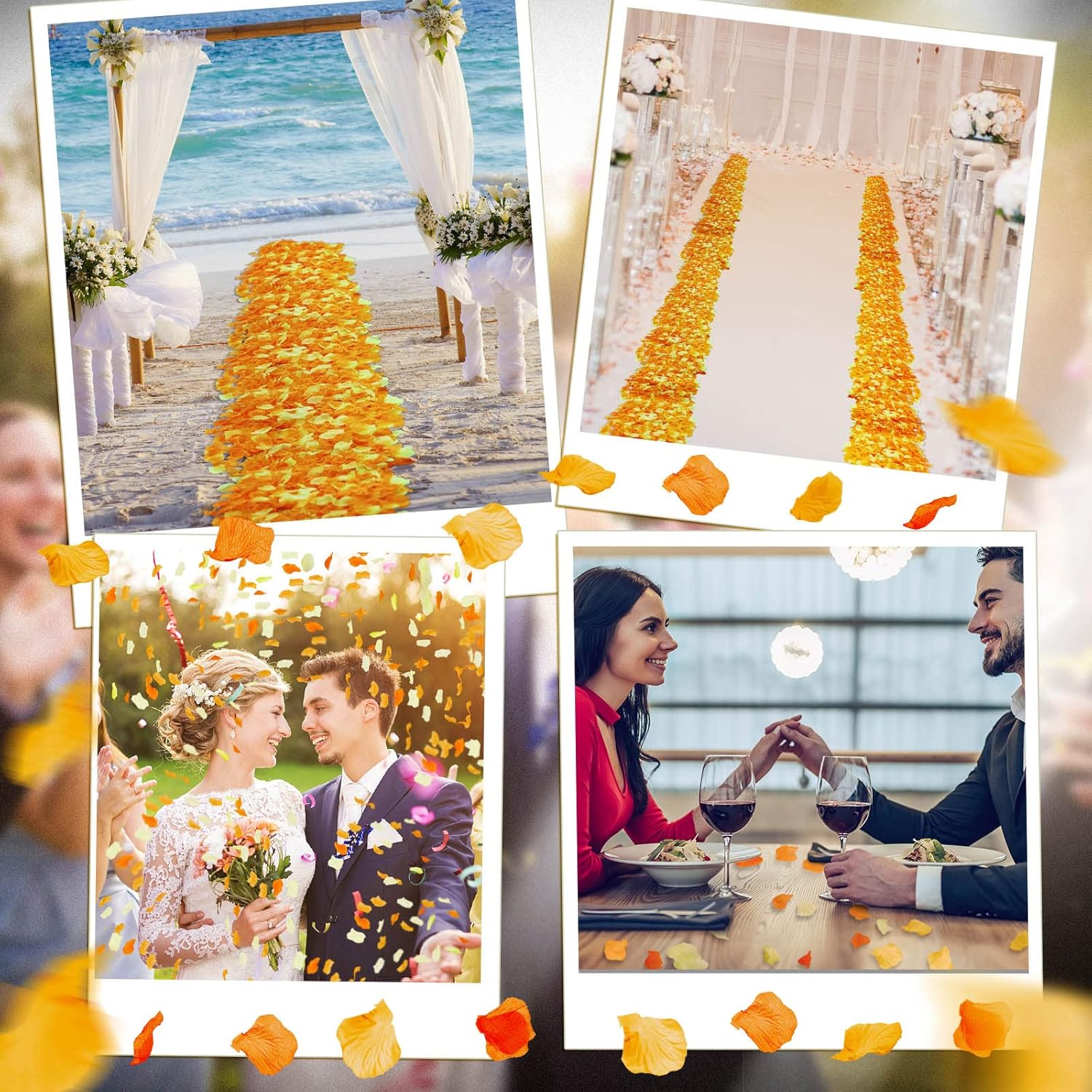 Giegxin 2000 Pcs Artificial Rose Petals for Wedding Decorations