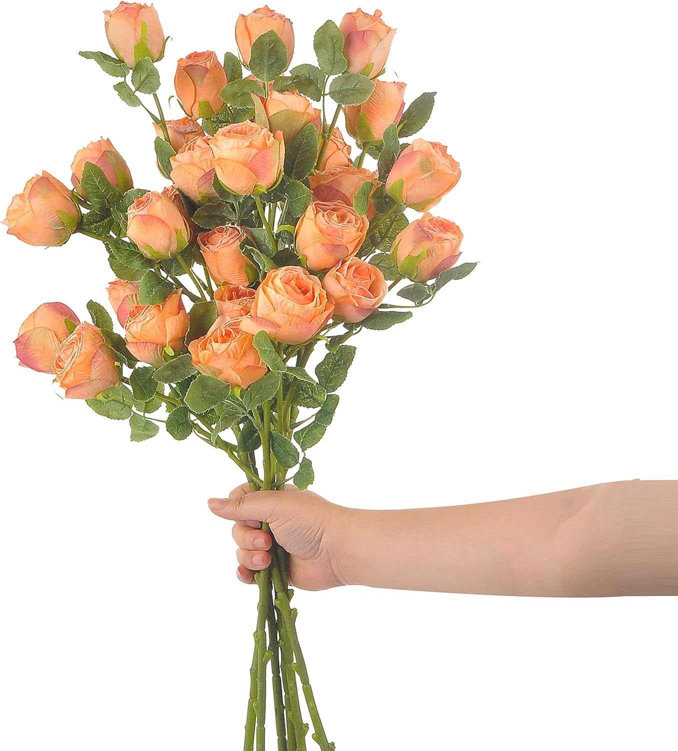 Dried Flower Artificial Rose 6pcs 24 Inch Long Stem Set