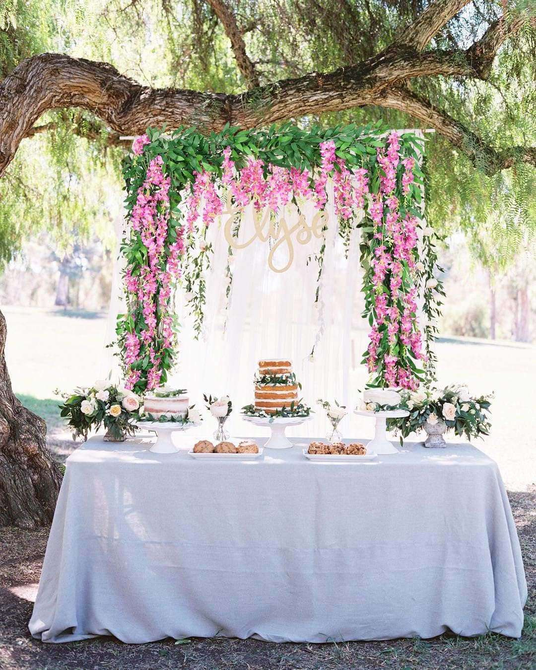 DearHouse 2Pcs 6Ft Artificial Wisteria Garland