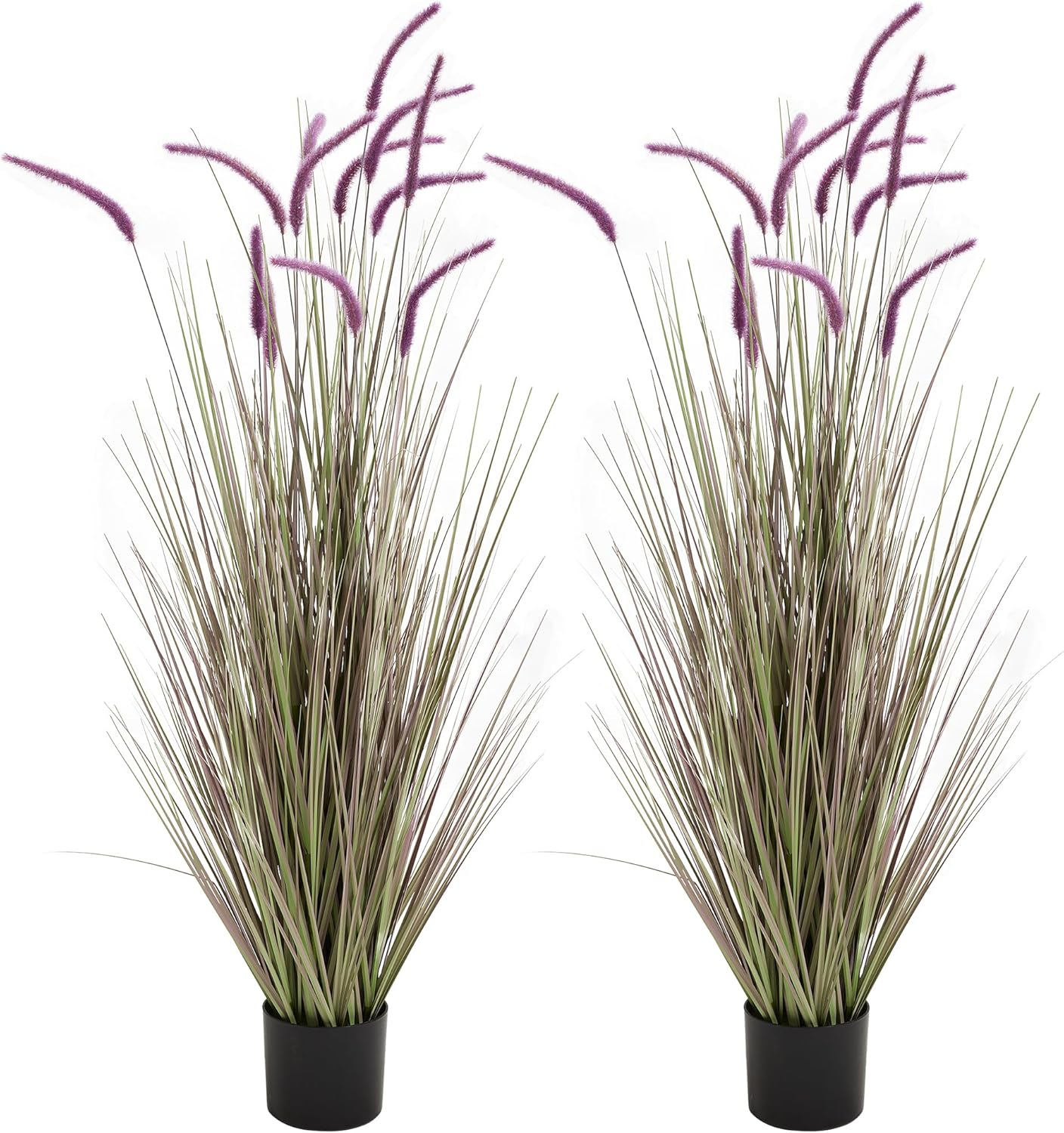 KOL Artificial Purple Horsetail Grass 5ft 2-Pack