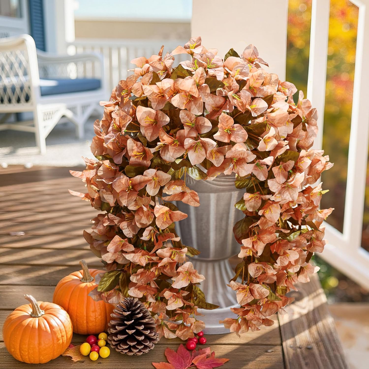 HyeFlora Artificial Bougainvillea Hanging Flowers 2pcs 1