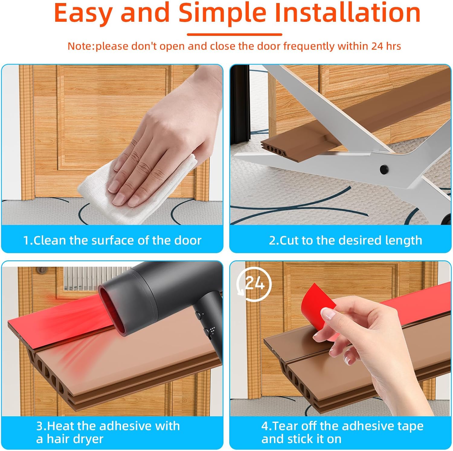 Cyzarize Door Draft Stopper 39inch Brown