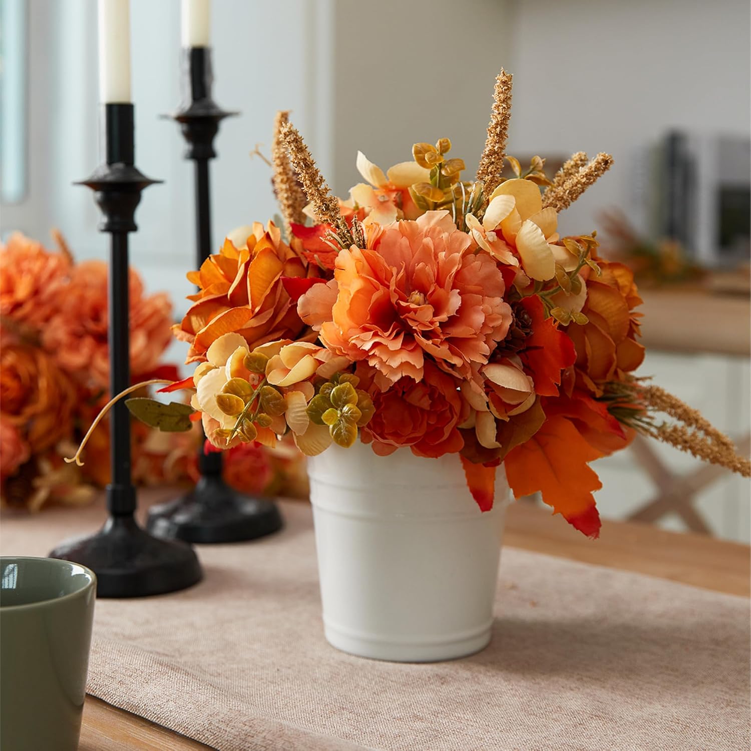 Thanksgiving Decorations 2Pcs Artificial Fall Flowers