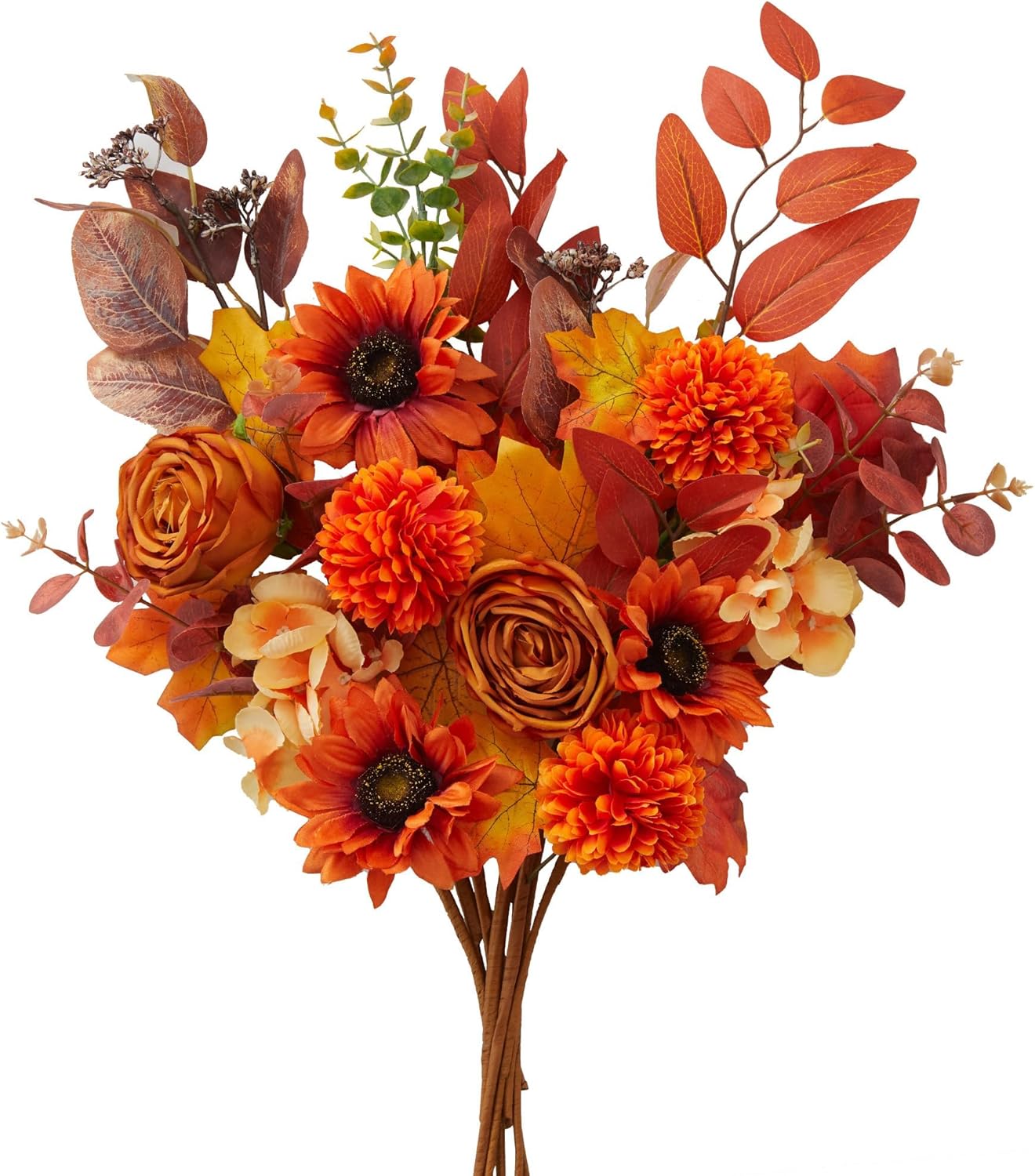 Annas Whimsy Artificial Fall Flower Bouquet with Pumpkins