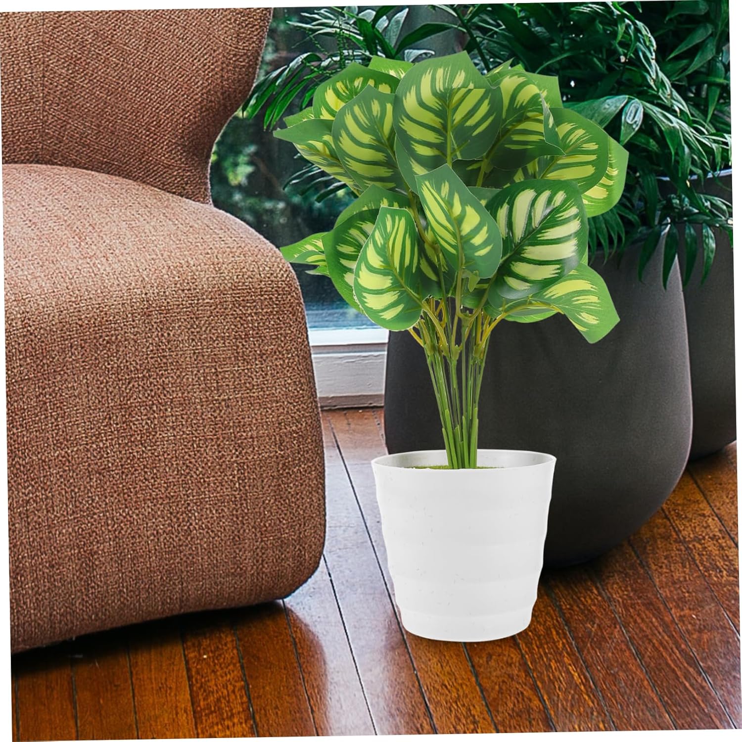 Fake Watermelon Leaf Bonsai Plant for Home Decor