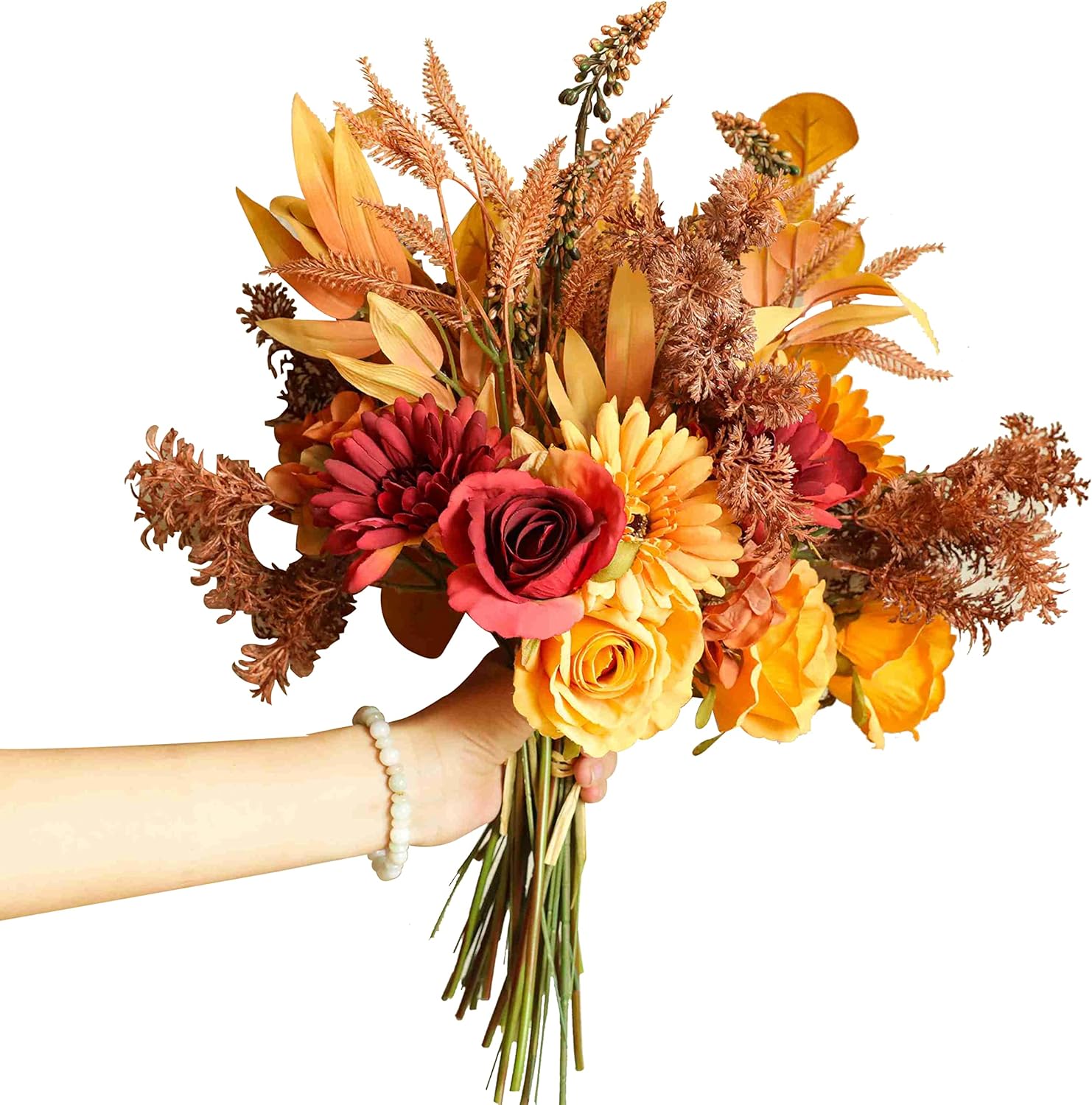 2pcs Boho Style Artificial Flower Bouquets 17 Inch
