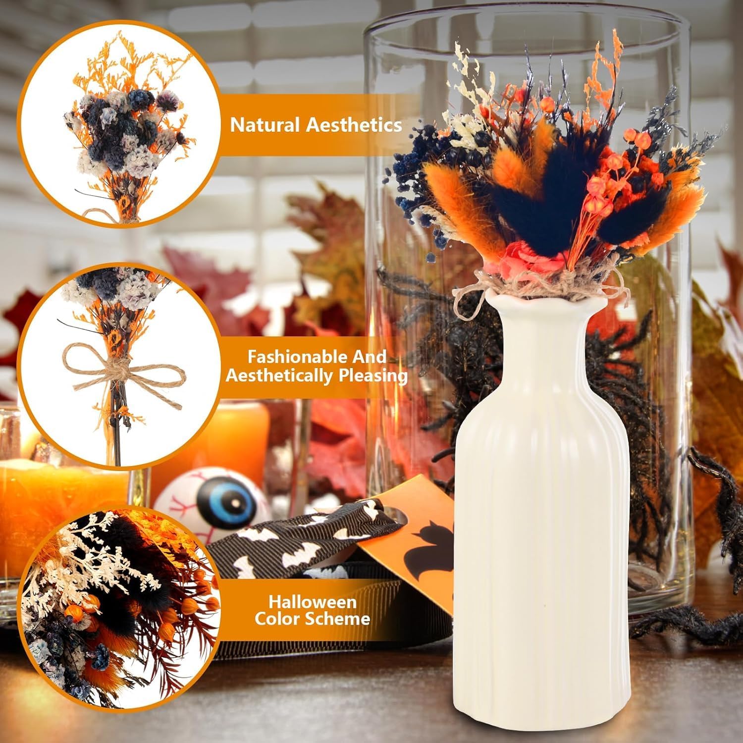 VAIPI 10 Pack Dried Flowers Bouquet Fall Decor