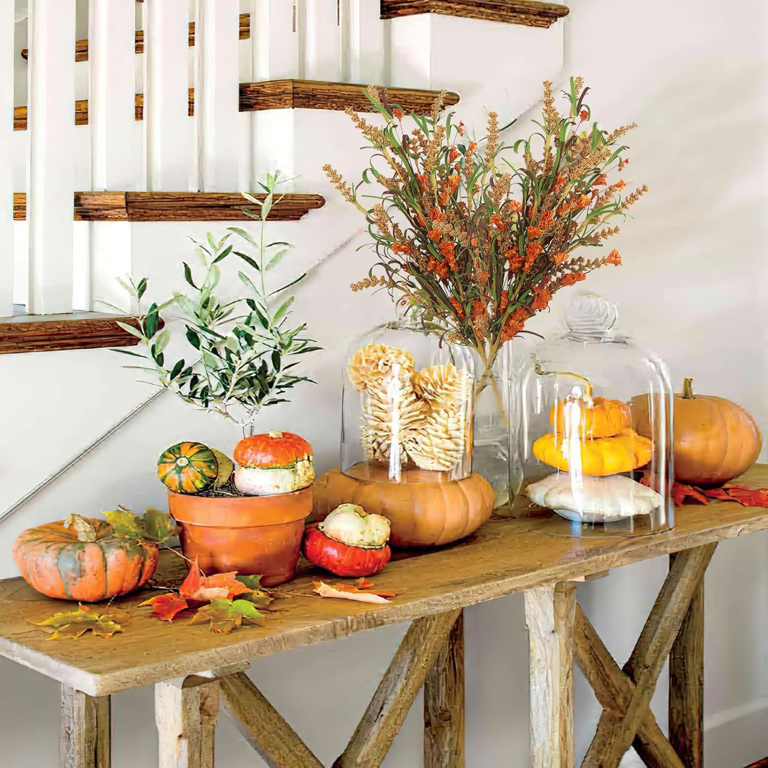 CISDUEO 2 Pcs Artificial Fall Flowers Bouquet Decor