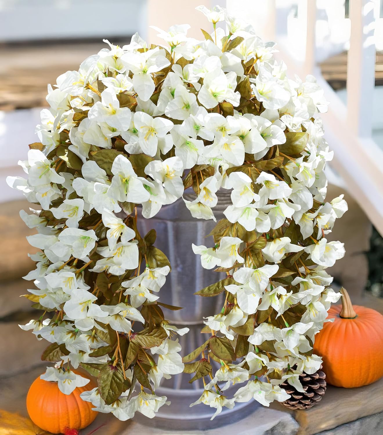 HyeFlora Artificial Bougainvillea Hanging Flowers 2pcs