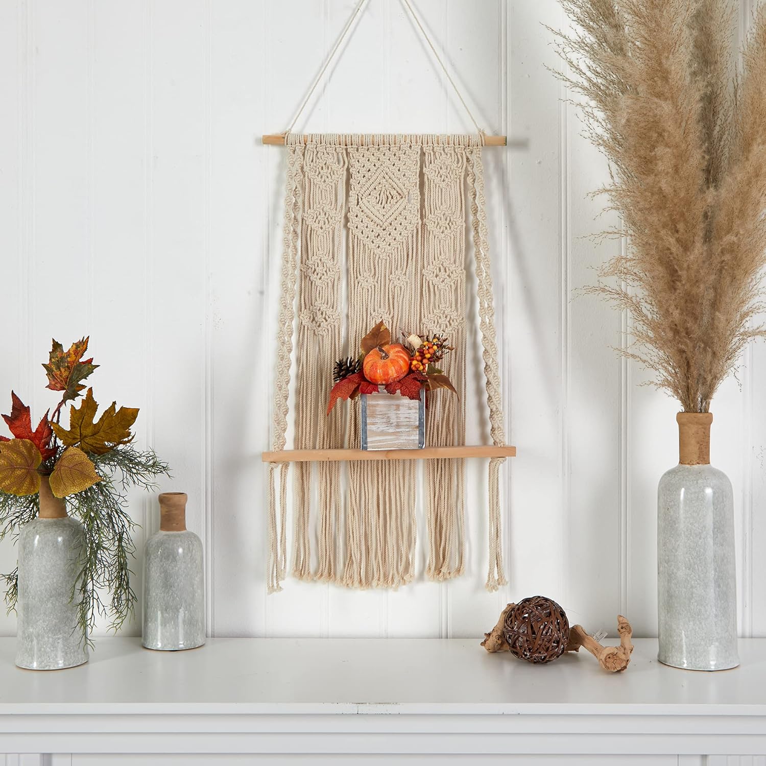 Nearly Natural 8in Fall Pumpkin Gourd Arrangement