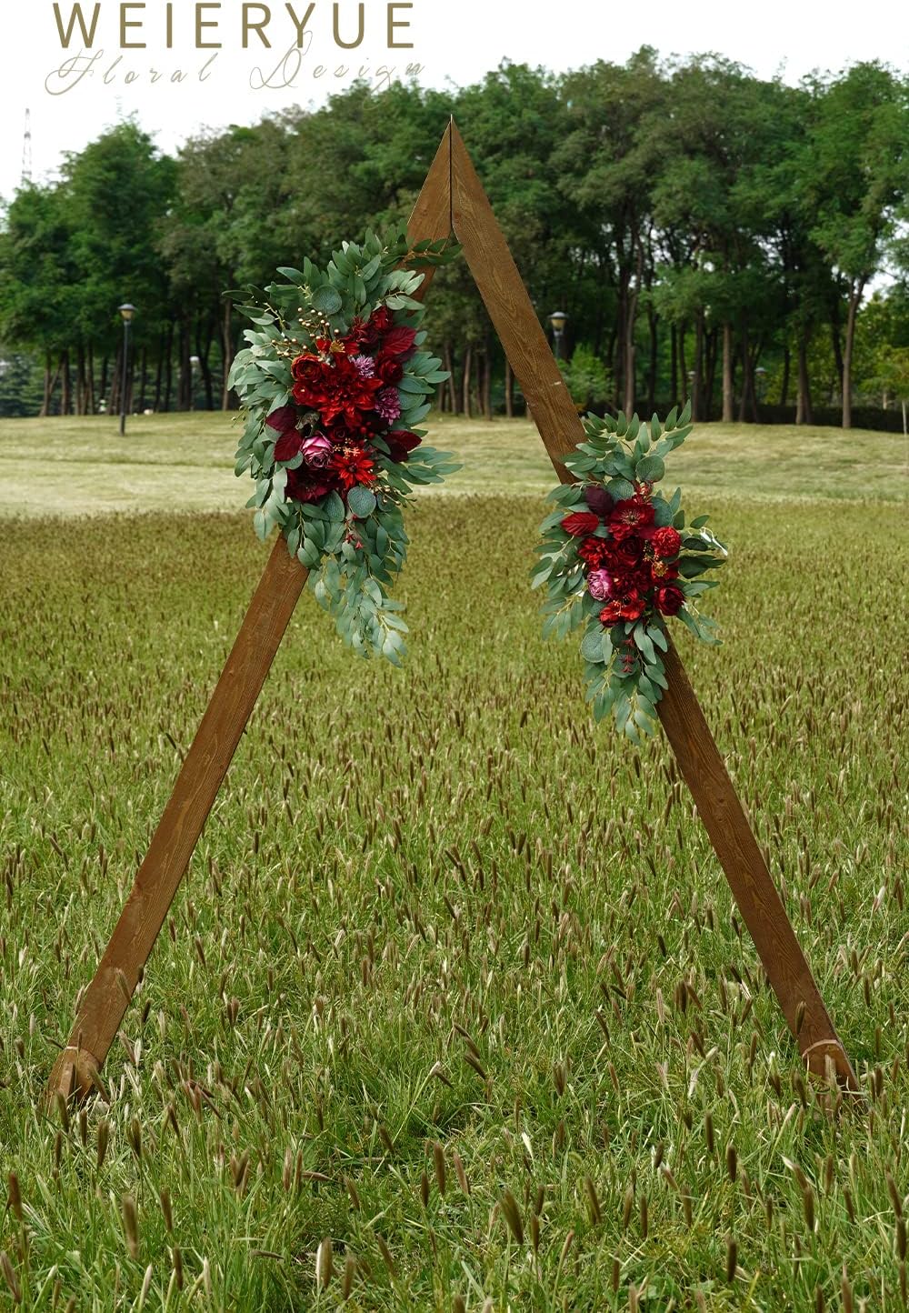 Artificial Wedding Arch Flowers Kit Burgundy