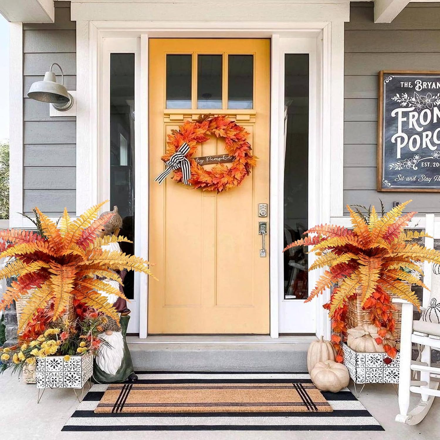 Dremisland Artificial Fall Plants and Ferns Set of 2