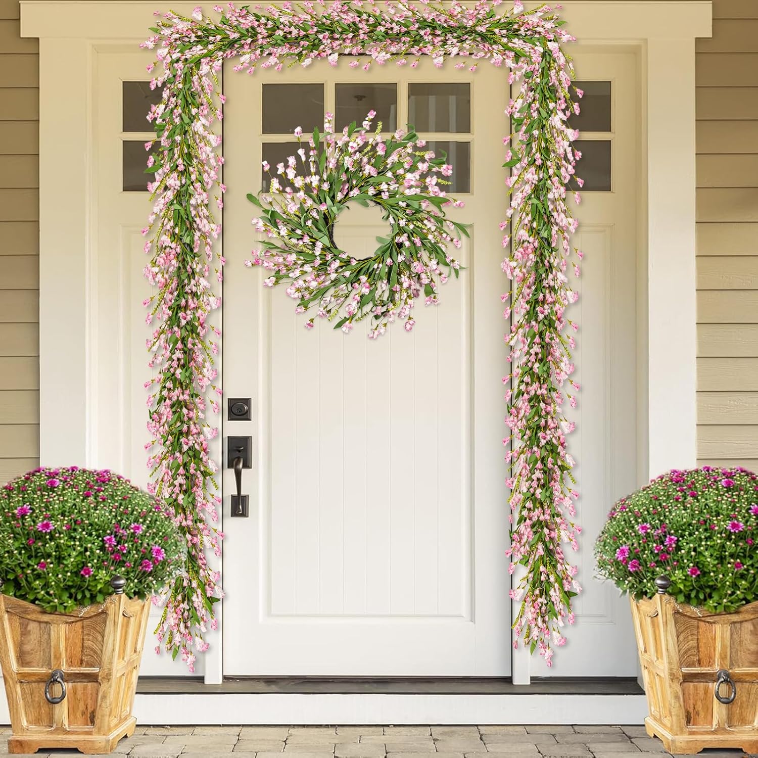 Pink Spring Garland for Home Decor