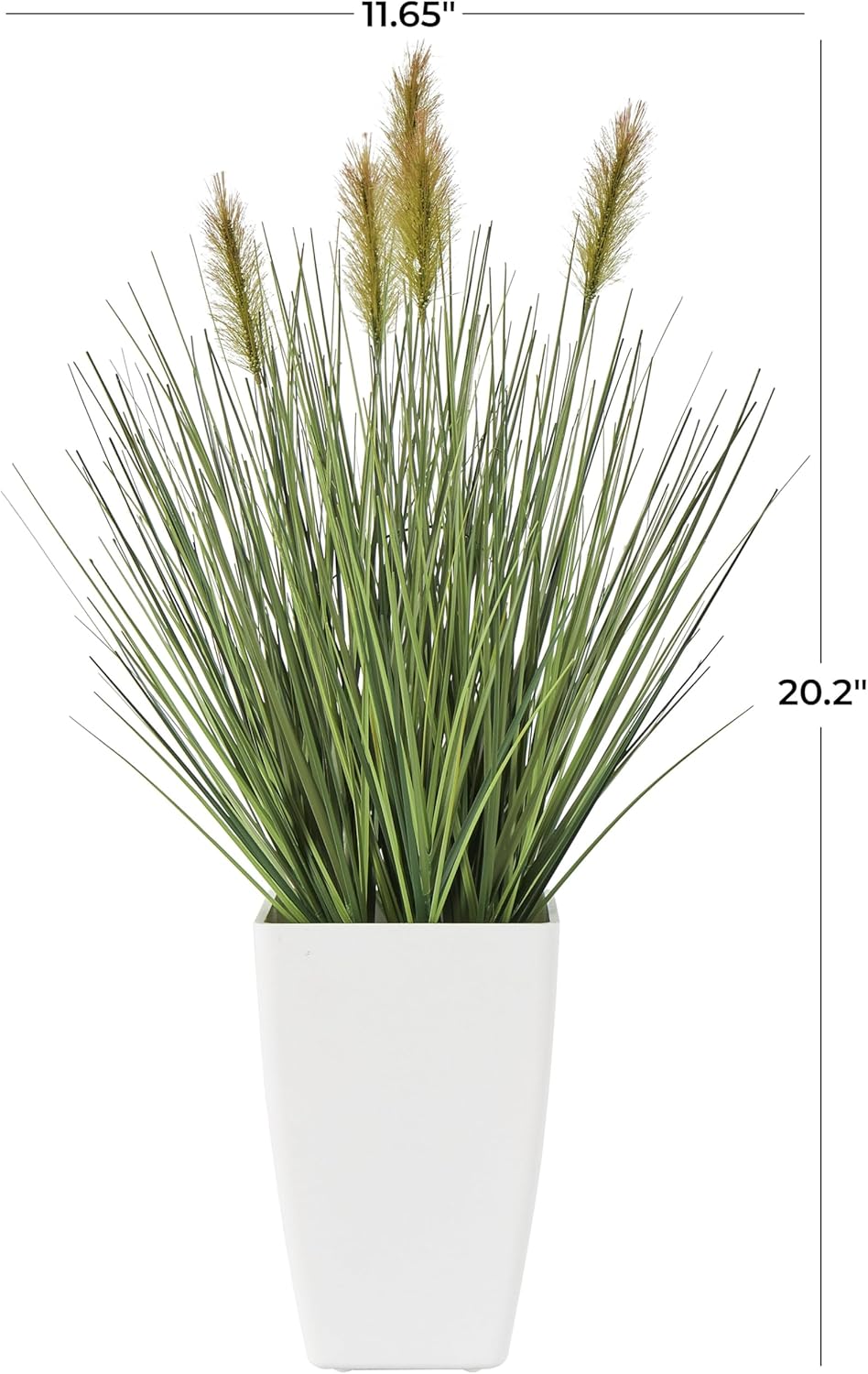 Deco 79 Artificial Plant with White Pot Green 12x12x20