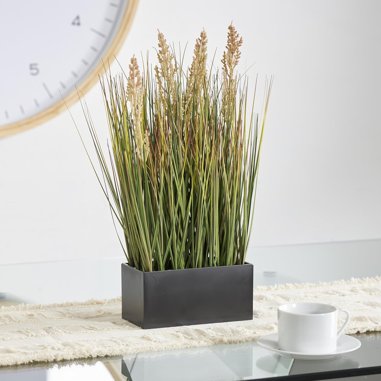Deco 79 Artificial Plant with Black Pot 10x8x18 Green