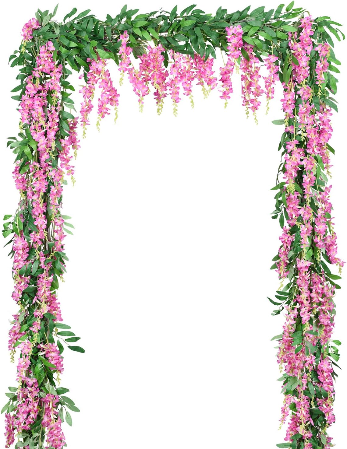 DearHouse 2Pcs 6Ft Artificial Wisteria Garland