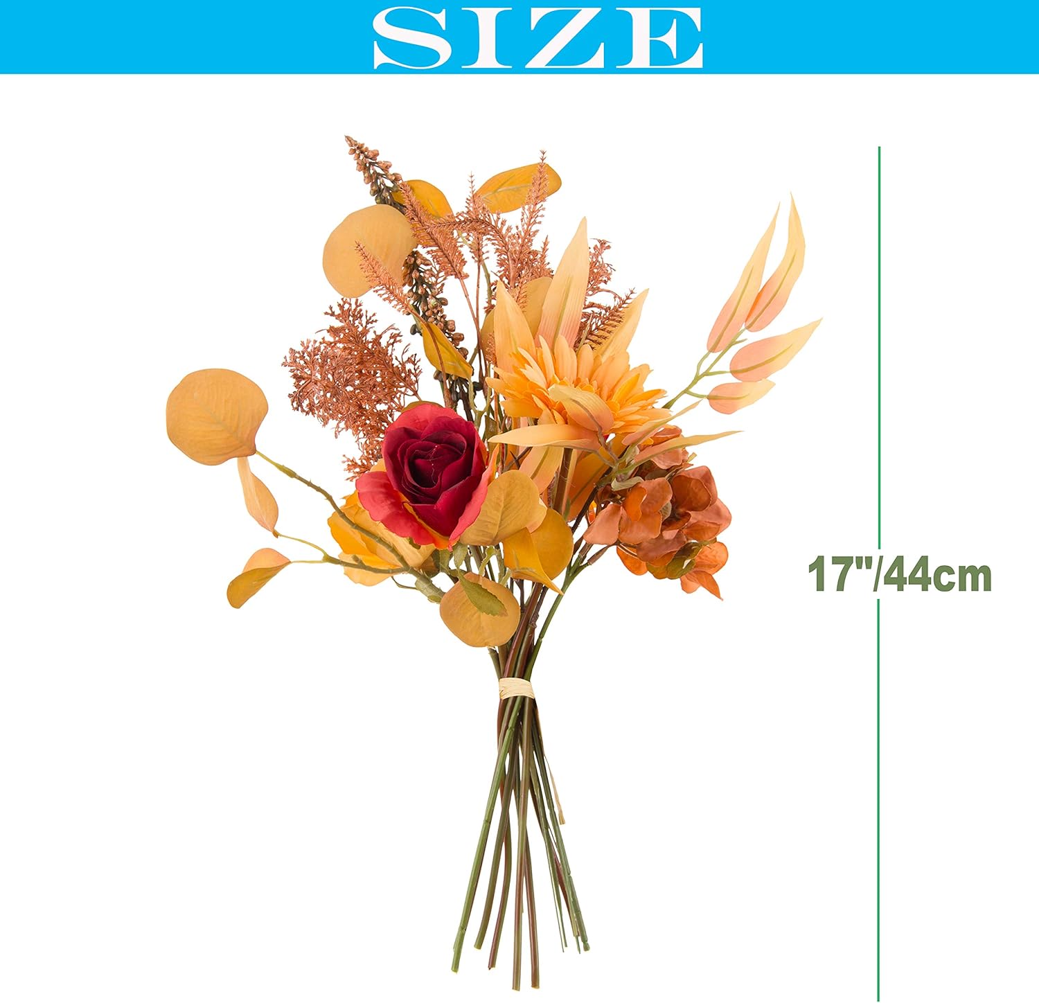 2pcs Boho Style Artificial Flower Bouquets 17 Inch