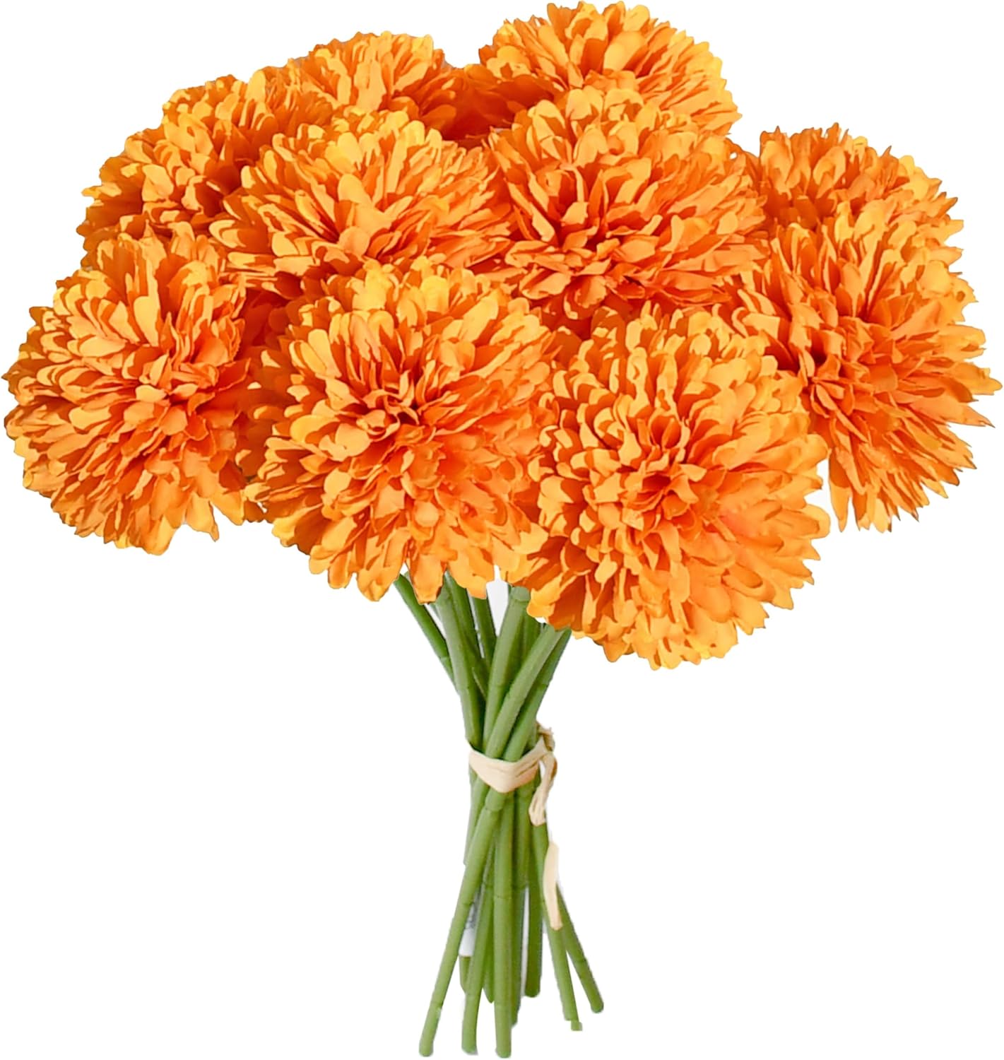 Mandys Orange Artificial Chrysanthemum 12 Stem Set