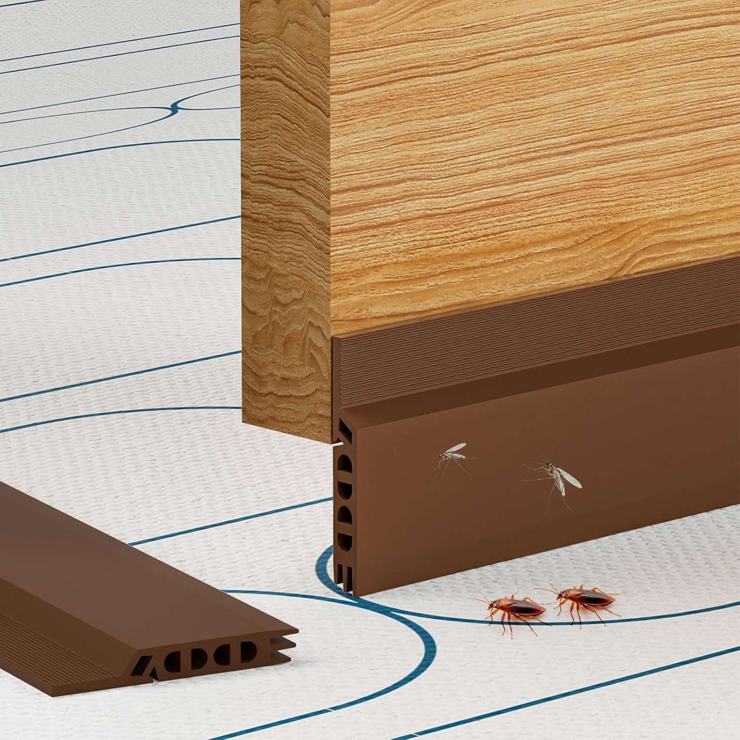 Cyzarize Door Draft Stopper 39inch Brown