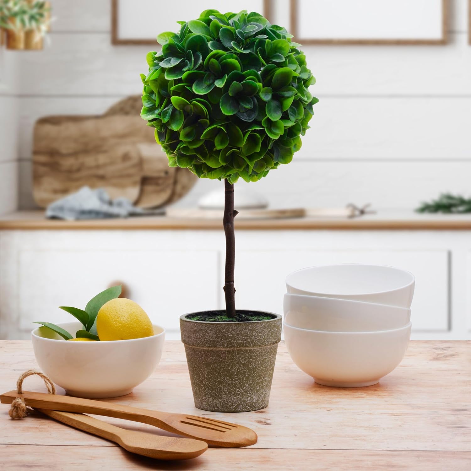 Elements Artificial Boxwood Topiary 17 Inch