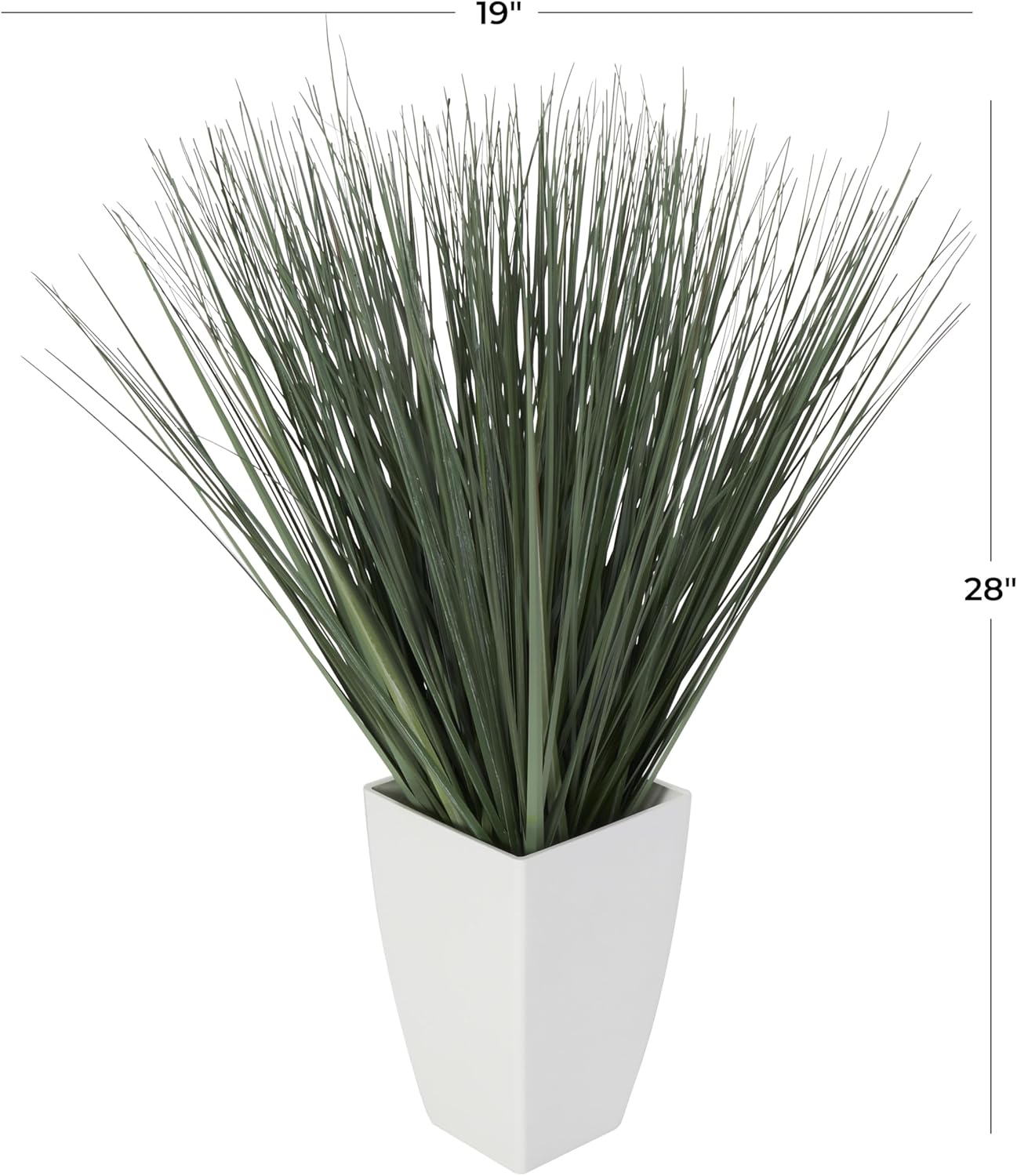 Deco 79 Artificial Plant with White Pot 19x19x28 Inches Green