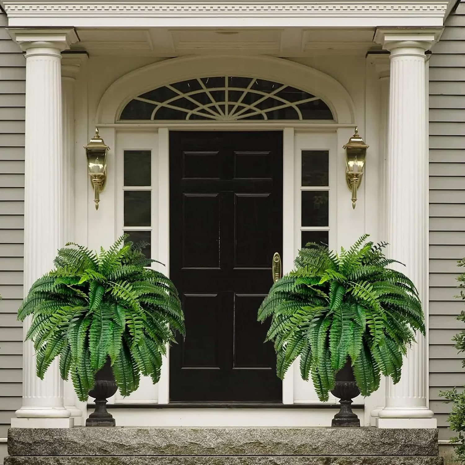 RJDJ UV Resistant Artificial Boston Ferns 2PCS
