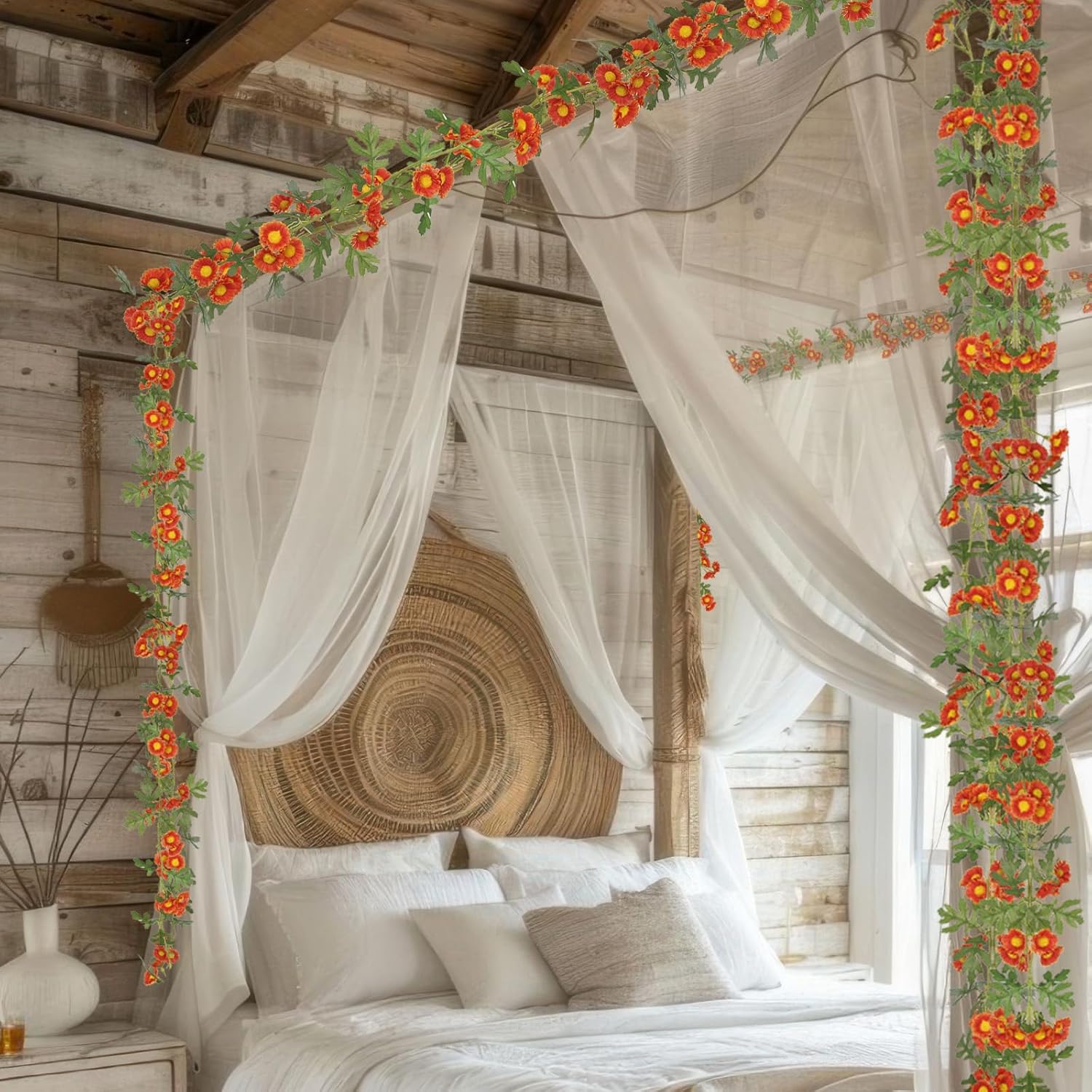 2 Pcs Wildflower Garland for Spring and Summer Decor