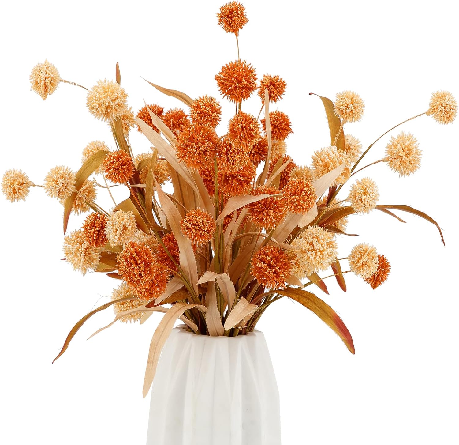 WESAIL Artificial Bush Mini Ball Flowers Pack of 2