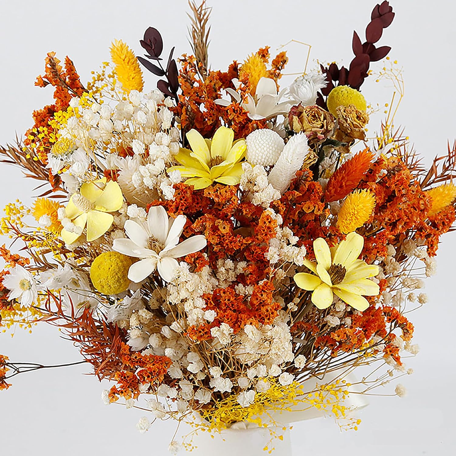 Fall Dried Flower Bouquet Artificial Mixed Foliage Wedding Centerpiece