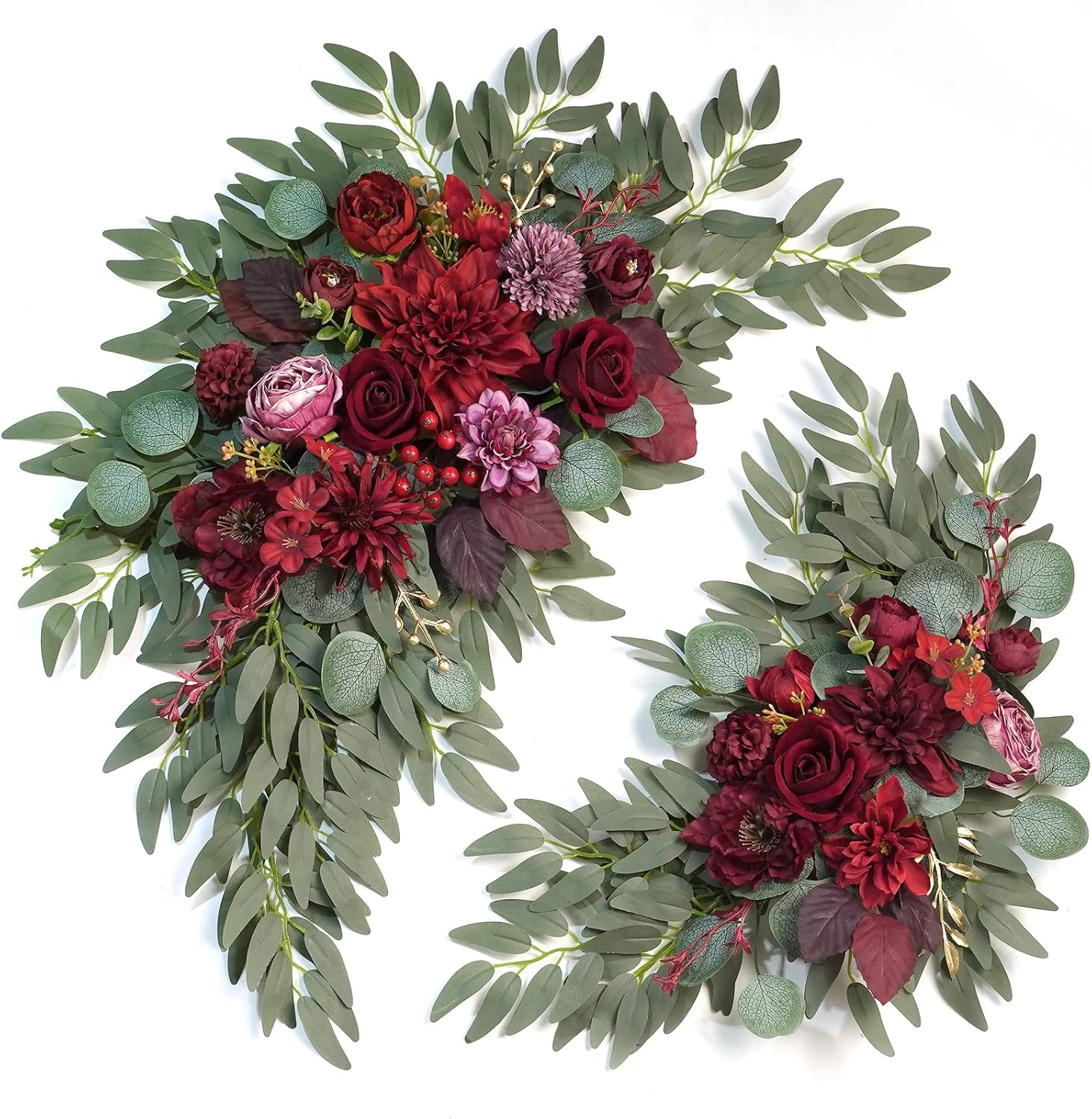 Artificial Wedding Arch Flowers Kit Burgundy