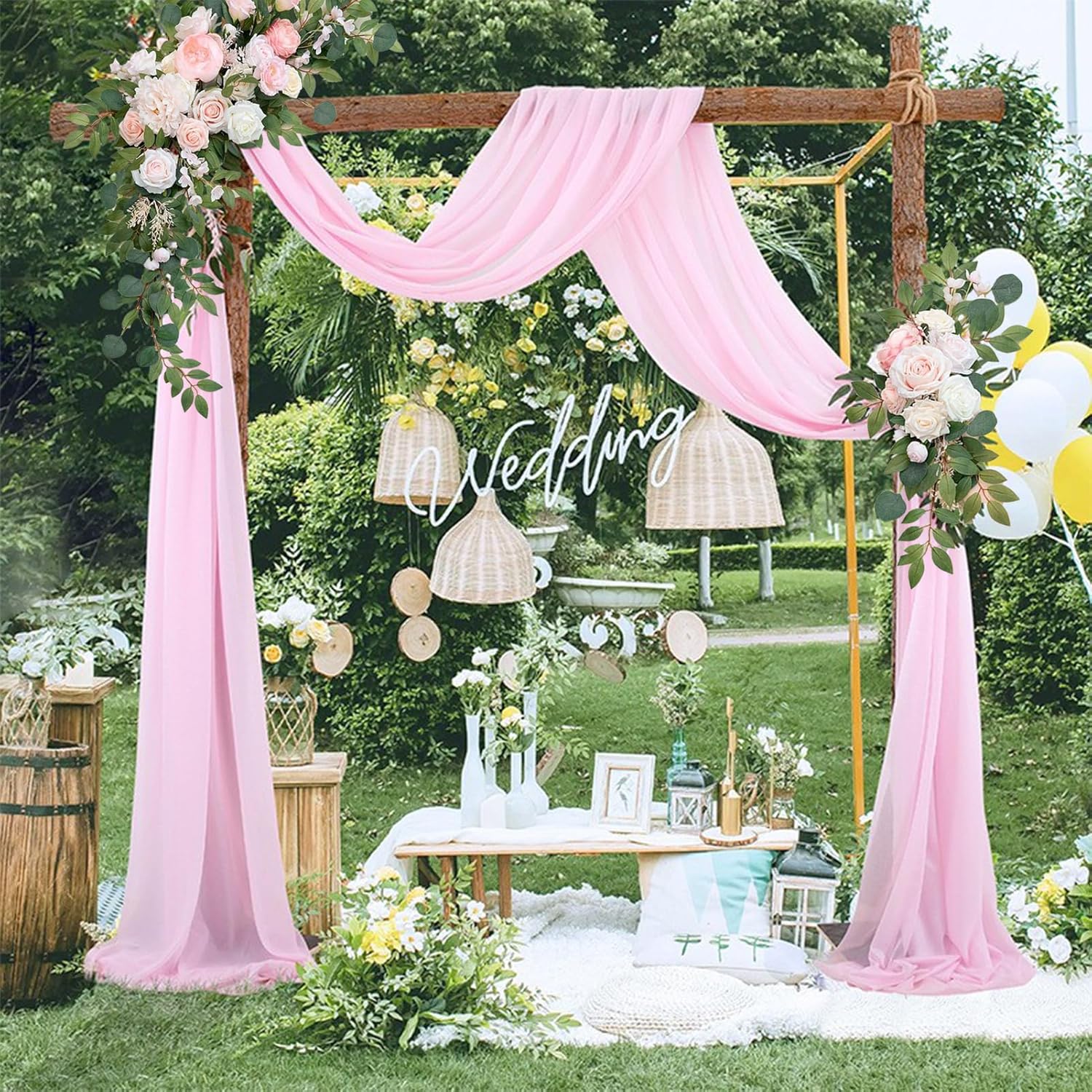 Tomotato Artificial Sunflower Wedding Swag Decor