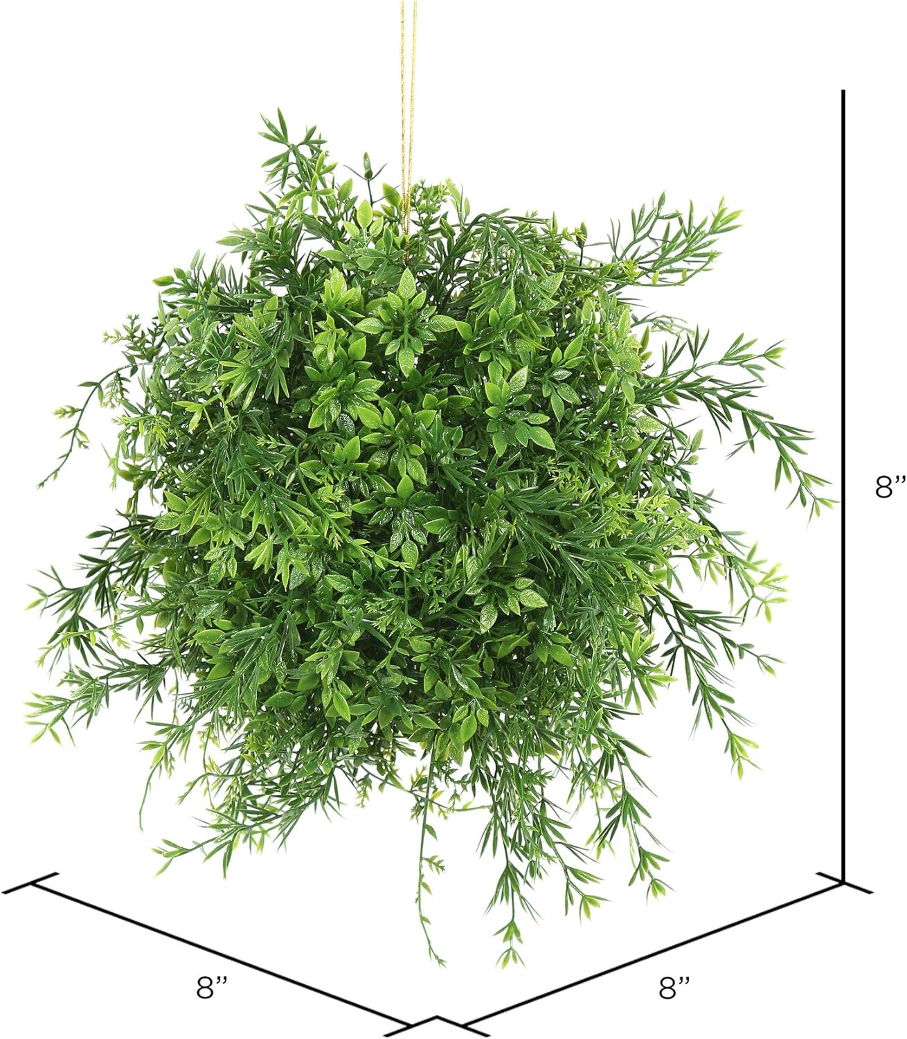 Vickerman Artificial Green Bamboo Leaf Ball 8
