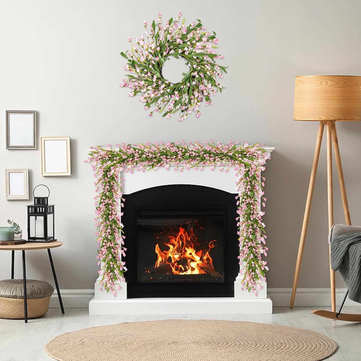 Pink Spring Garland for Home Decor