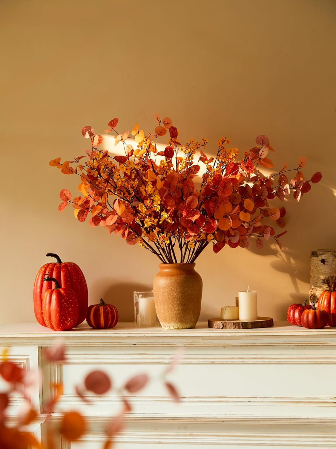 Annas Whimsy 8 Pcs Artificial Fall Plants and Flowers