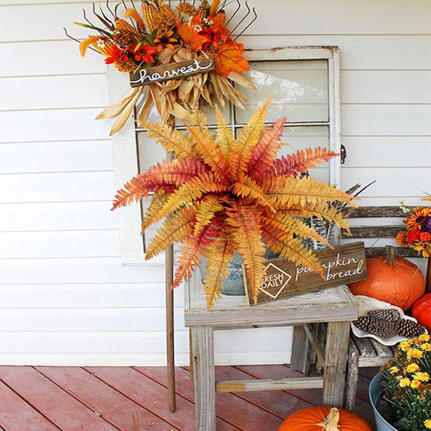 Dremisland Artificial Fall Plants and Ferns Set of 2