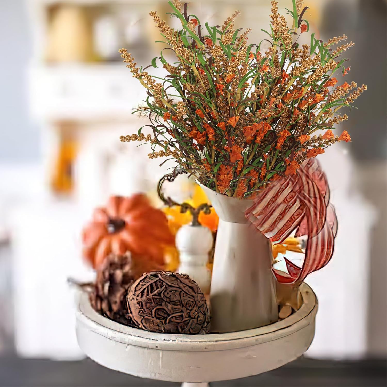 CISDUEO 2 Pcs Artificial Fall Flowers Bouquet Decor