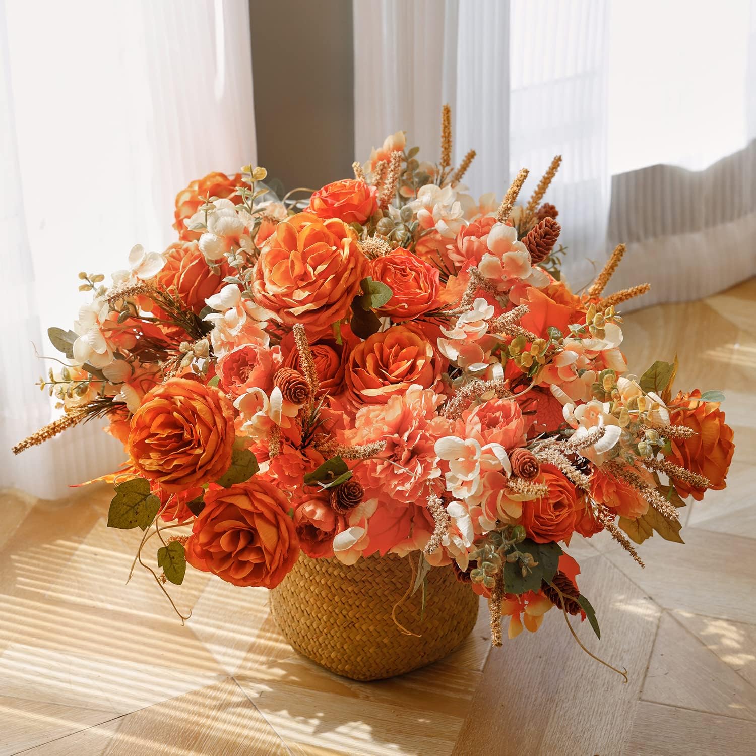 Thanksgiving Decorations 2Pcs Artificial Fall Flowers
