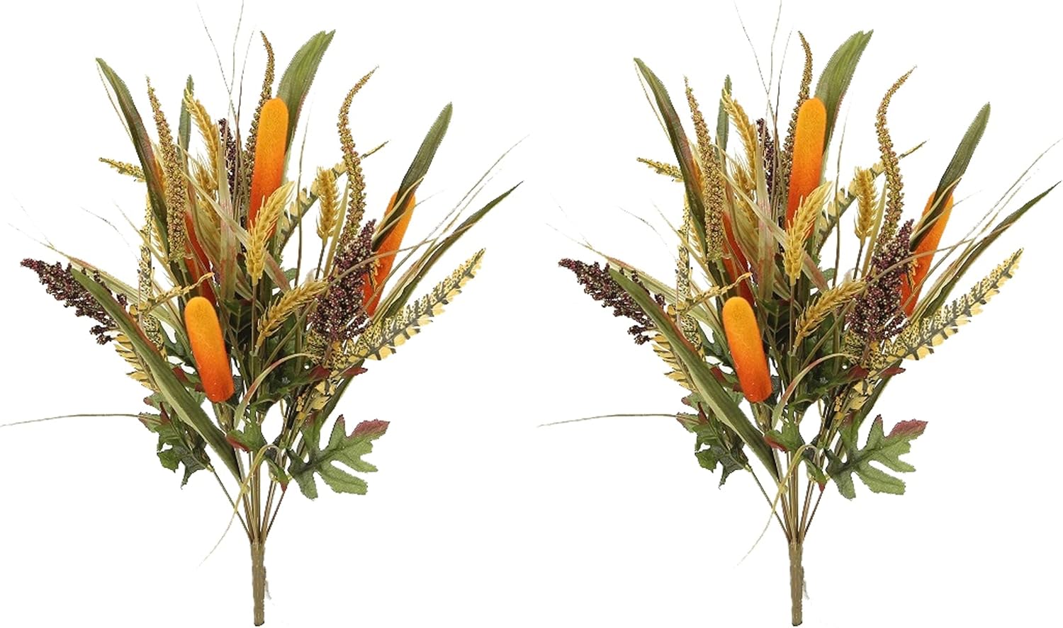 Admired By Nature 14 Stems Artificial Cattail Fall Decor Set