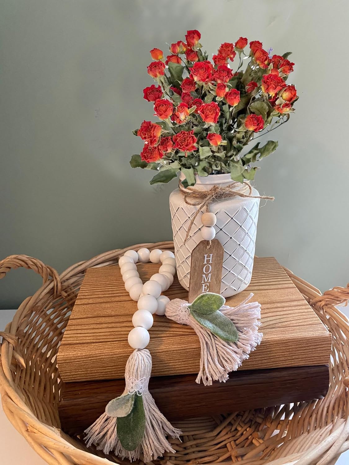 Natural Dried Orange Roses Bouquet for Wedding Decor