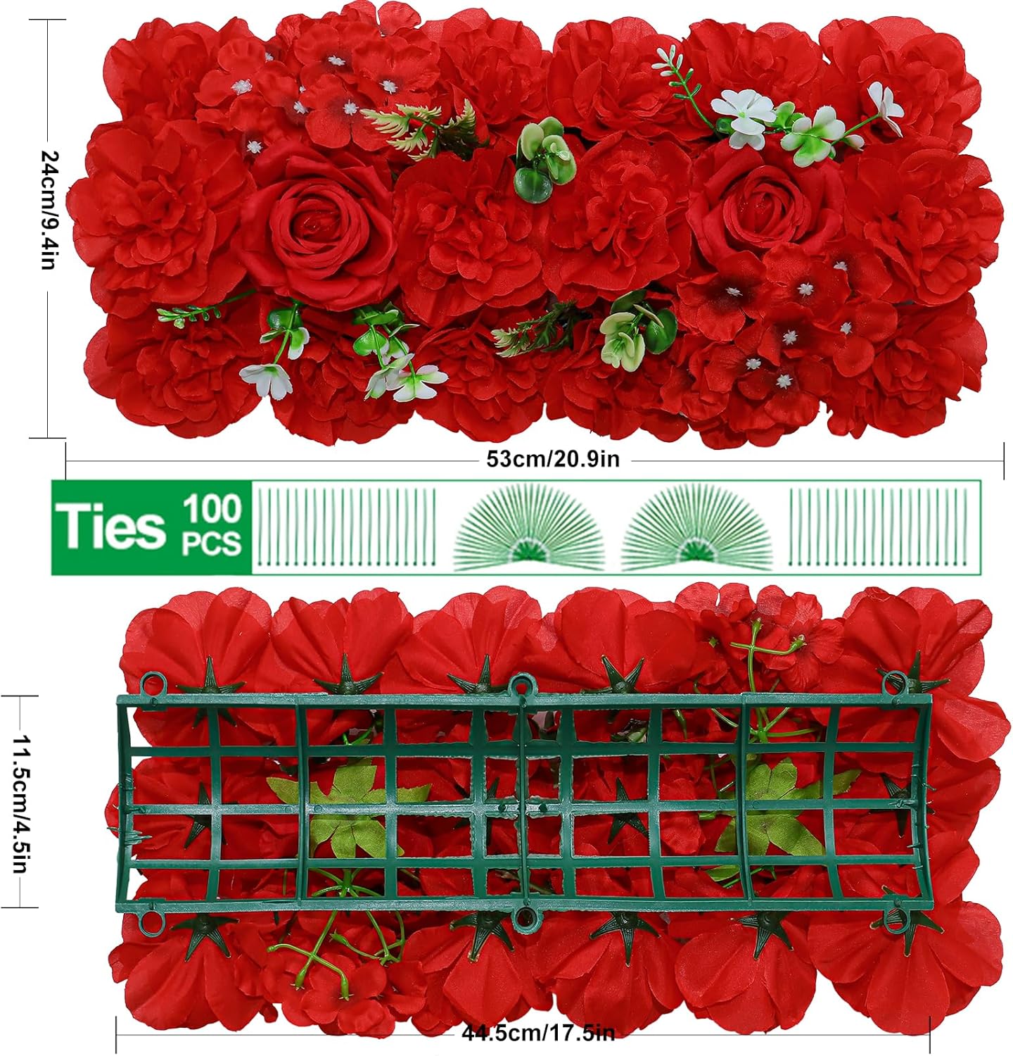 Wedding Arch Artificial Flowers Panels 10Pack
